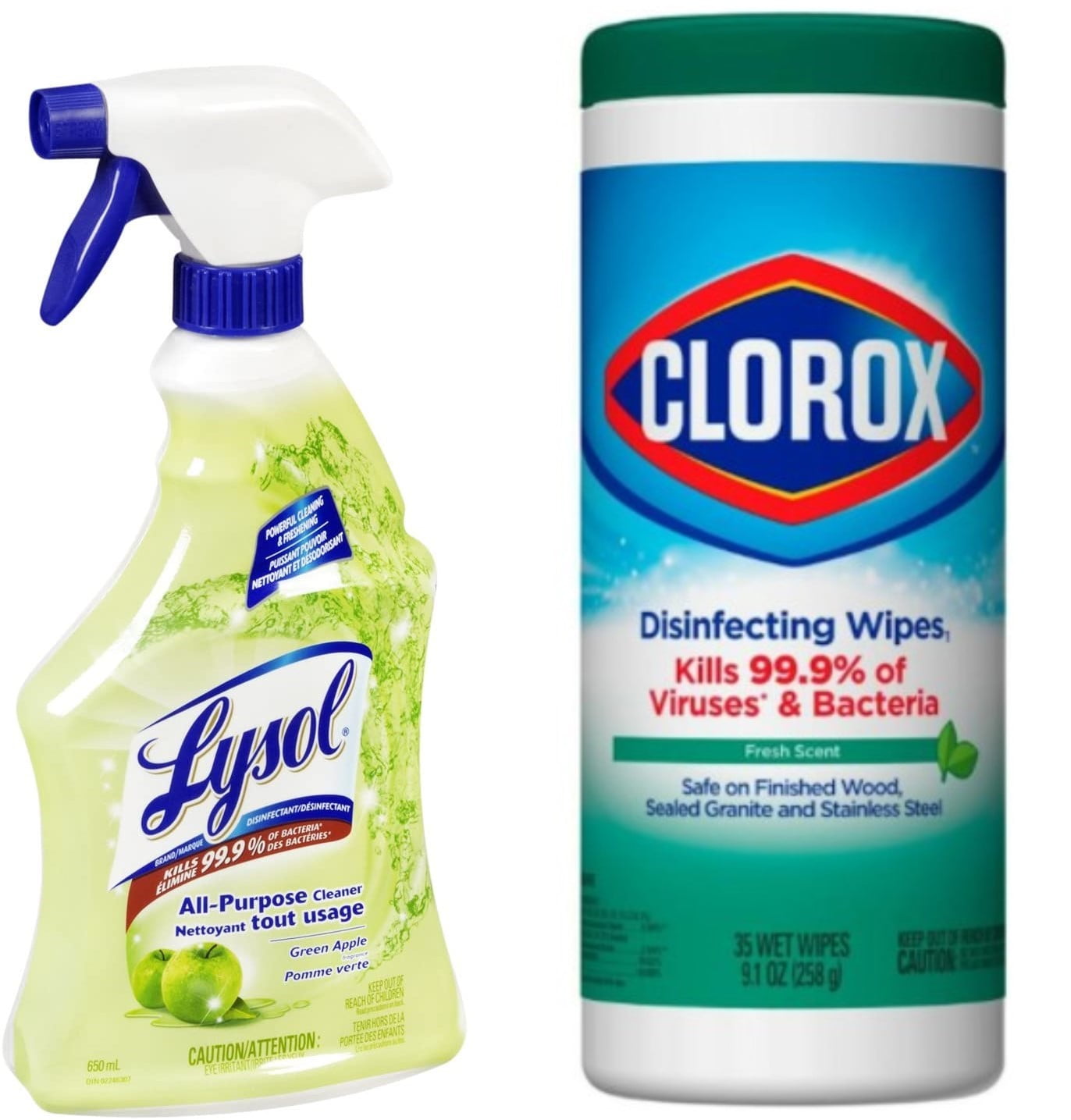 Lysol Clorox Apple Essentials+ Clorox Disinfecting Wipes Fresh Scent