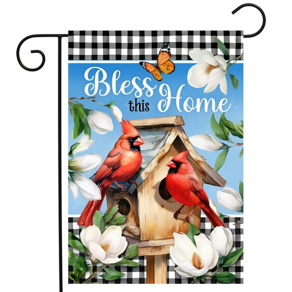 Briarwood Lane Bless This Home Cardinal Garden Flag