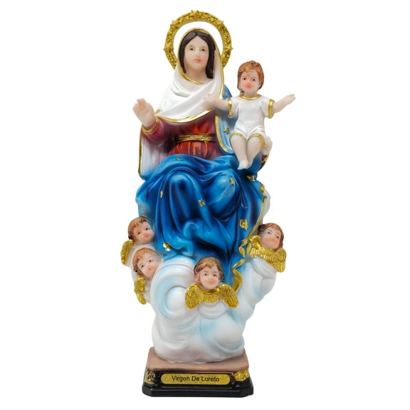 Virgin Of Loreto Statue | Virgen de Loreto Resin Sculpture | Multiple Sizes | Church, Home Decor, Altars (Sx8"inches)