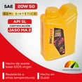 thumbnail image 2 of Aceite de motor Rinomax Semi Sintetico 20W 50 1L 4T amarillo, 2 of 4