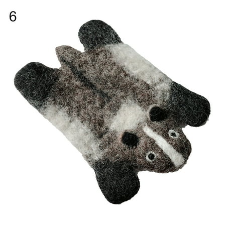 

Cute Animal Wool Felt Coaster Cartoon Style Desktop Decoration Placemat Heat Pad Christmas Gift Kitchen Table