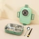 thumbnail image 1 of 1400ml Stainless Steel Bento Lunch Box For Kids And Adults Stackable Containers With 4 Compartments, 1 of 2