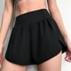 thumbnail image 5 of La yoga pone en cortocircuito a las mujeres que ejecutan los pantalones cortos la ropa de los deportes de secado rápido, negro, M sidaley AP001149-02B, 5 of 7