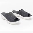 thumbnail image 4 of Domuza Womens Orthopedic Platform Slides Sandals with Arch Support Ladies Comfortable Walking Open Toe Plantar Fasciitis Slip On Black 5（EU-35）, 4 of 4