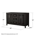 thumbnail image 4 of Wyndham Collection WCV252560DEBCXSXXMXX Daria 59" Double Free Standing Vanity Cabinet Only, 4 of 7