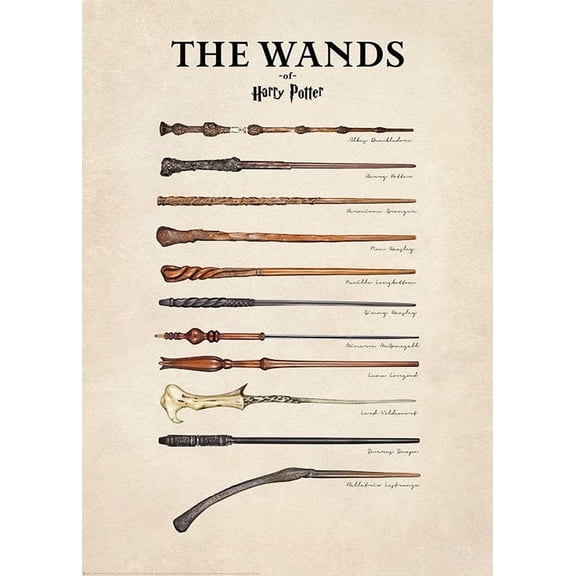 Harry Potter¢â€žÂ¢ The Wands Print Wall Art Modern Wall Decor For Living Room Bedroom