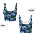 thumbnail image 6 of Uemuo Fresh Blueberries Pattern Women's Sports Bra - High Impact Support, Breathable, and Comfortable Athletic Bra for Running, Yoga, and Workouts, 6 of 9