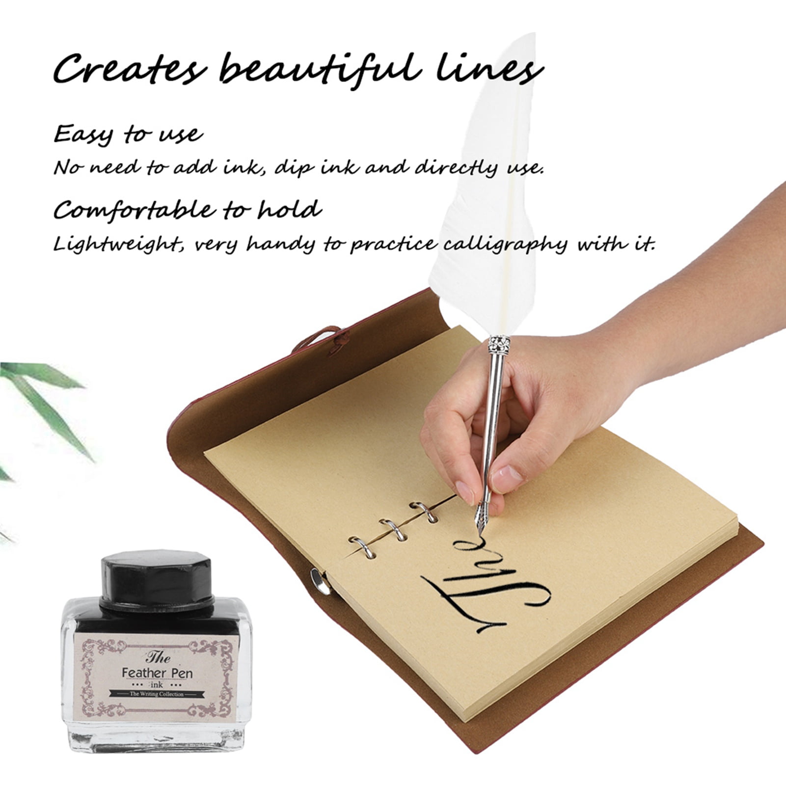 Vintage Style Dip Pen  Leather Bound Journal, Luxury Writing Set For Creative Expression  Gifts