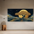 thumbnail image 7 of Oversized Canvas Wall Art Tree of Life with Sun and Moon, Gold Abstract Nature Paintings, Modern Canvas Prints for Living Room Bedroom Home Decoration, 7 of 7