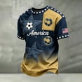 thumbnail image 2 of LNZGNM Men's USA Soccer Jersey 2026 Country Team Crewneck Short Sleeve Fan International Football Shirt Retro Streetwear Top,Vermilion(XXXXL), 2 of 7