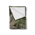 thumbnail image 2 of Nature Soft Flannel Fleece Throw Blanket, Abstract Fairtale Scene with Tree House Lanterns Pond and Deer in Forest Print, Cozy Plush for Indoor and Outdoor Use, 70" x 90", Multicolor, by Ambesonne, 2 of 5
