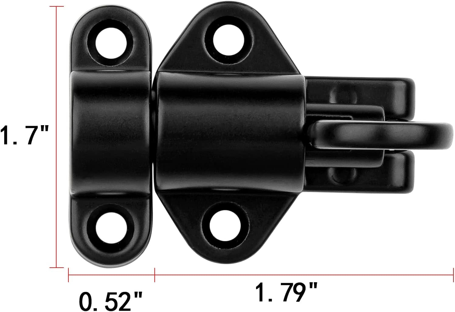 JJEAN-9 Packs Self-Closing LatchesBlack Spring Door LockResilient Bolt Latch Aluminum Alloy Safety Automatic Spring Barrel Door Lock with ScrewsUsed for Wooden DoorWooden Window and Cabinet etc