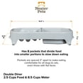 thumbnail image 6 of Neater Pet Brands Neater Slow Feeder Double Diner Food and Water Bowl - Improves Digestion, Stops Obesity, and Slows Down Eating, Vanilla Bean, 6 of 9
