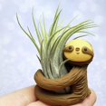thumbnail image 3 of 3 (Package) Sloth Planter Ceramic Planter Cache Pot Sleepy Sloth Sloth Planters Pots Indoor for Succulent Air Plants Cactus Ceramic Cute Flower Pot, 3 of 5