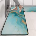 thumbnail image 2 of Kitchen Rugs Sets Of 2,Blue Gold Marble Pattern Anti Fatigue Kitchen Mat Rugs Non Slip Washable,Decorative Kitchen Floor Mats for Kitchen,Sink,Laundry,17"x47"+17"x47", 2 of 5