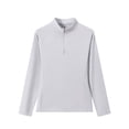 thumbnail image 4 of Bzdzmqm Womens Half Zip Running Shirts Long Sleeve Athletic Workout Tops Stand Collar Slim Fit Stretch Yoga Gym Activewear Casual Fall Winter Daily Wear Travel, Gray 2XL, 4 of 9