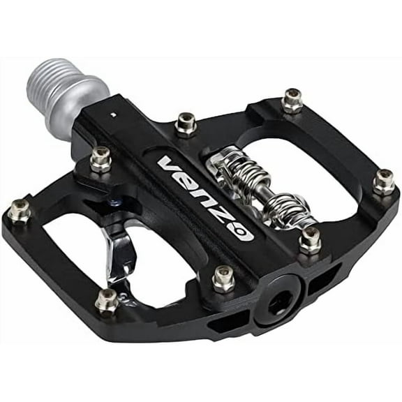 Multi-Use Compatible with Shimano SPD Mountain Bike Bicycle Sealed Clipless Pedals - Dual Platform Multi-Purpose - Great for Touring, Road, Trekking Bikes - Size: 85 x 80 mm = 3.3 x 3.1 inch