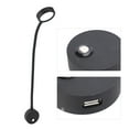 thumbnail image 3 of Luz De Lectura LED Para Cabecera, Luz LED De Cuello De Cisne Montada En La Pared, Cabecera De Noche, Luz Cálida Para Cuello Flexible Con Puerto USB, 3 of 7