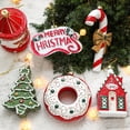 thumbnail image 3 of opvise 6Pcs Christmas Ornament Xmas Tree Pendant with Lanyard Creative Shape Bright Color Christmas Themed Hanging Ornament for Party Decoration B, 3 of 8