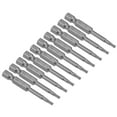 thumbnail image 1 of 10 piezas 50mm 1/4" Vástago Hexagonal Brocas de Destornillador Torx T10 S2 Acero de Alta Aleación, 1 of 4