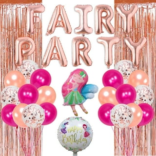 219 Piece Fairy Birthday Party Decorations and Table Dinnerware Set with  Favor Boxes, Balloons, Banner (24 Guests) 