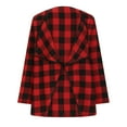 thumbnail image 4 of GigrtiJin Women's Fall Plaid Cardigan Shirt Long Sleeve Lapel Casual Loose Tops Fashion Comfy Basic Blouse Coat, 4 of 7