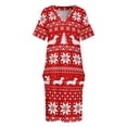 thumbnail image 3 of Dachshunds-Vestido largo con bolsillo para mujer traje holgado con patrón de suéter navideño vestido de verano para uso diario, 3 of 6
