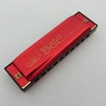thumbnail image 2 of LNGOOR 10 Hole Plastic Harmonica Music Instrument for Beginner Students Kids Gift (Red), 2 of 8