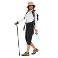 thumbnail image 6 of Women's Cargo Capris Pants High Waist Waterproof Hiking Casual Travel Summer Pants for Women with 6 Pockets, 6 of 6