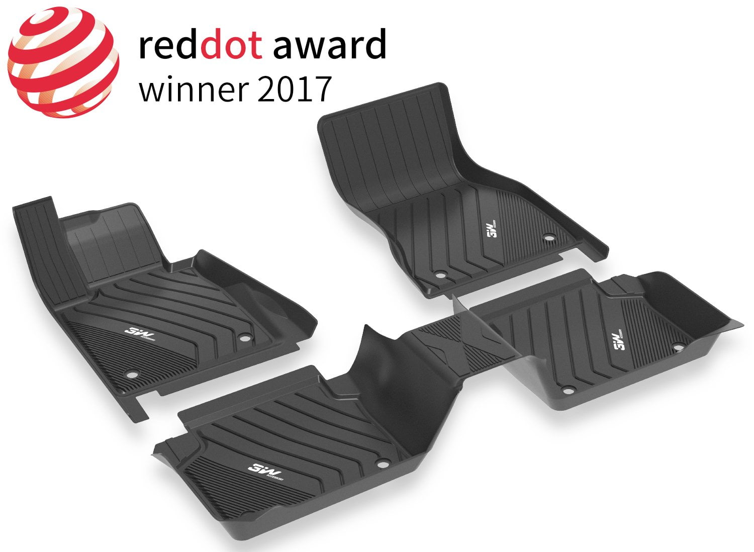 3W Floor Mats for BMW X5 2019 2020 Front Rear 2 Rows Mats All Weather