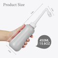 thumbnail image 3 of Bidé portátil FOOFOO de 450 ml, gran capacidad, manual, gris, 3 of 7