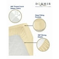 thumbnail image 4 of Dormir Fine Linen 100% Cotton California King Sheets Set, 400 Thread Count Sateen, 4 Piece Sheets Set, Color Ivory, 4 of 7