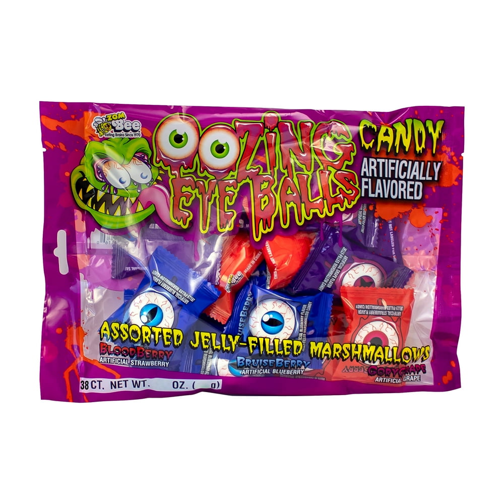Bee Halloween OOZing Eyeballs Candy, Jellyfilled Marshmallow Eyeballs