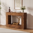 thumbnail image 1 of Kojooin Rustic Farmhouse Console Table with Storage Shelf, 47 Inch Wooden Narrow Entryway Sofa Table for Hallway or Foyer, 1 of 7