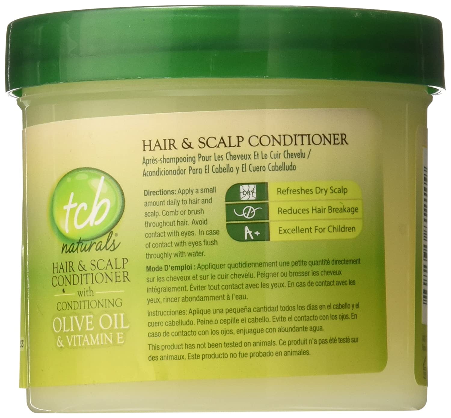 TCB Naturals Hair & Scalp Conditioner With Olive Oil & Vitamin E 10 oz (Pack of 4)