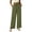 #02 Army Green 【Mix, Match & Rotate: Stock Up on Daily Colors】, variant on Women's Cotton Linen Wide Leg Pants, High Waist Tie Front Button Decor Textured Trousers with Pockets All-Day Comfort for Work, Office, Travel, Daily | TruBelle,White 2XL