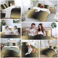 thumbnail image 5 of 3 Piece Yellow Black Ombre Duvet Cover Set Twin Size, Microfiber Comforter/Quilt Cover with Corner Ties and 2 Pillowcases, Modern Gradient Abstract Art All Season Soft Bedding with Zipper Closure, 5 of 8