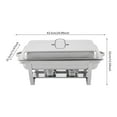 thumbnail image 2 of Miumaeov 3 Pans Food Warmer Stainless Steel Chafing Dish Buffet Set Catering Chafer with Lid, 2 of 18