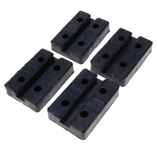 4 almohadillas cuadradas negras de goma resistente universal para elevadores de vehículos y camiones grúa Plaza