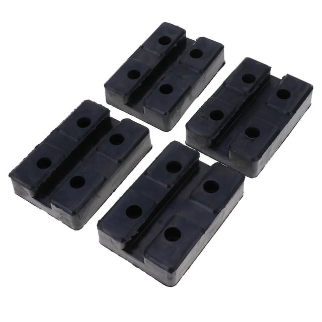 Set Of 4 Black Rubber Arm Pads Lift For Car Auto Truck Hoist Replacement Kits - Square