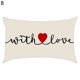 thumbnail image 2 of Funda de cojín con diseño de corazón de amor, ideal para San Valentín, de lino, para coche, sofá, decoración del hogar, 30 x 50 cm, 2 of 6