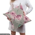 thumbnail image 5 of Ambesonne Nature Fabric by the Yard Upholstery, Garden Look Art Flower Print, 3 Yards, Jade Green and Rose, 5 of 5