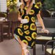 thumbnail image 3 of Easygdp Sunflower (2) para Vestido Transpirable de Mujer, Vestido Suelto de Manga Corta con Pliegues y Bolsillos para el Verano, 3 of 6