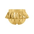 thumbnail image 4 of Miaeowve Womens Shiny Metallic Mini Skirt Pleated Hem Disco Hot Pants For Rave Party Night Club Gold M, 4 of 5