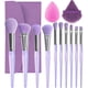 thumbnail image 1 of Travel Makeup Brushes, Silky Bristles Makeup Brush Set 12 Count (Pack of 1), Beginner Friendly Everyday Essential with Magic Sponges & Powder Puff(Pur, 1 of 4