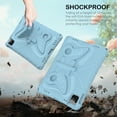 thumbnail image 6 of Allytechgroup iPad Air 4th 5th Gen Case 10.9" for Kids, Butterfly Design Children Friendly Shockproof Kickstand EVA Shoulder Strap Bumper Lightweight Case for Apple iPad Air 4 5 10.9", Lightblue, 6 of 8
