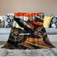 thumbnail image 2 of ONETECH  Motocross Rider Blanket for Bed Sofa Extreme Sports Theme Sherpa Throw Blanket Motorcycle Pattern Plush Blanket Room Decor Dirt Bike Yellow Black Fuzzy Blanket Throw, 2 of 6
