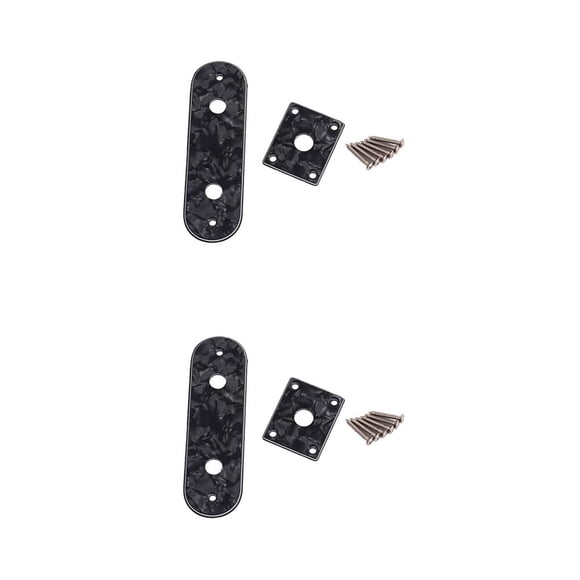 Greeniant Pack of 2 Acoustic Guitar Bass with Plates Instrument Components Accessories Mounting Plate Portable Professional String Control Perla Negra 2piezas