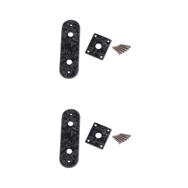Sonducket Pack of 2 Acoustic Guitar Bass Plate Accessories Portable Professional with Components Mounting Plates Control String Instrument Perla Negra 2piezas