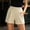 #0055-Khaki, variant on Favoffer Women High Waist Tailored Shorts Straight Leg Business Casual Bottoms Solid Color Elastic Waist with Functional Side Pockets for Office Daily